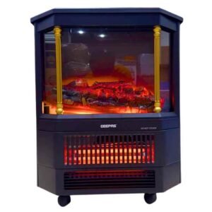 Geepas Quartz Tube Log Flame Effect Electric Heater 28580